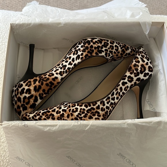 Jimmy Choo 247 Lockett Printed Pony Leopard Heels - Picture 9 of 12